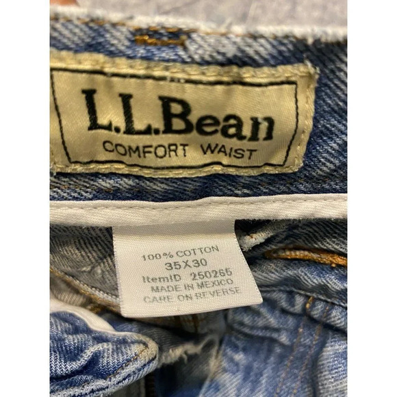 LL BEAN MEN COMFORT WAIST JEAN 35/30 SIMPLE BASIC JEAN GREAT CONDITION - Picture 12 of 12
